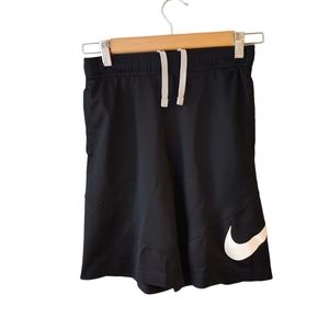 Nike Black Shorts with White Swoosh Size Small